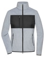 Dames Fleecevest James & Nicholson JN1311 light melange-zwart